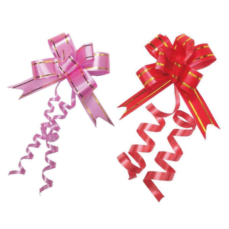 ワンタッチ リボン棒 18mm幅 10本セット 全2色 プレゼント 梱包 包装