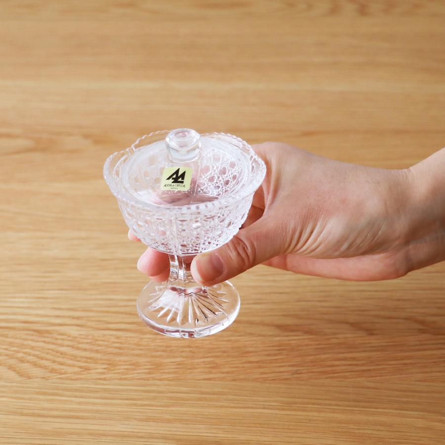 ボヘミアガラス 蓋付きボウル 金彩 木箱付き ボヘミアガラス 蓋付き