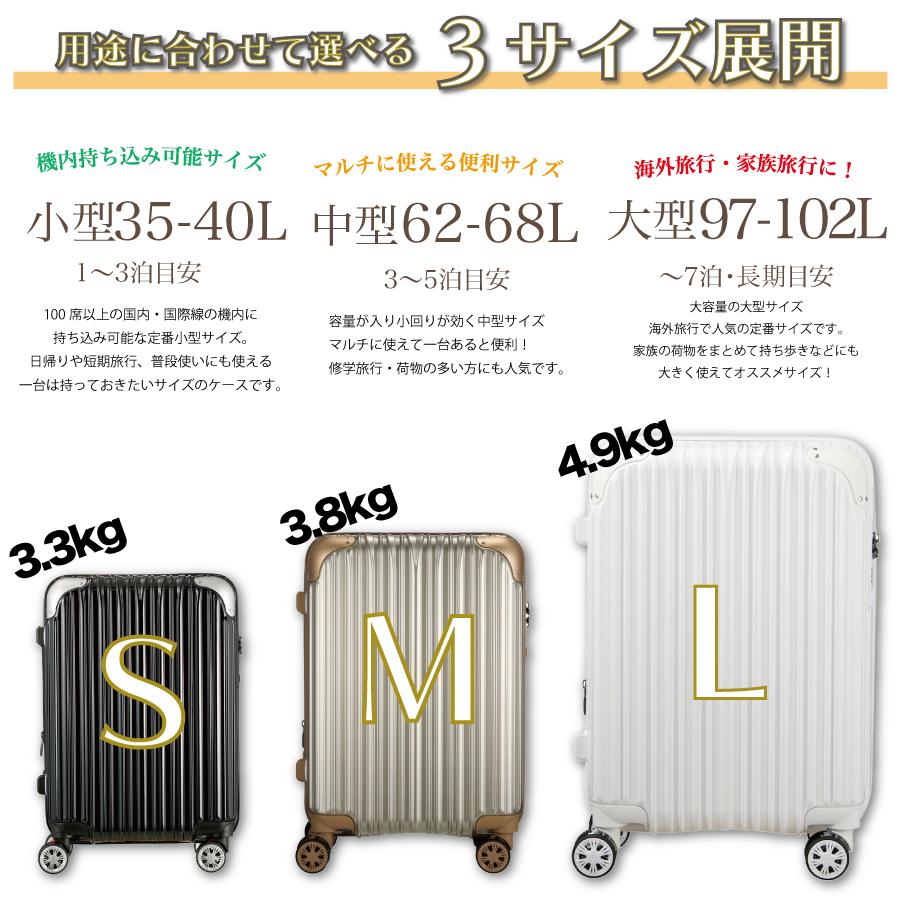 トライデント 抗菌 スーツケース Lサイズ 7泊〜長期用 ジッパータイプ