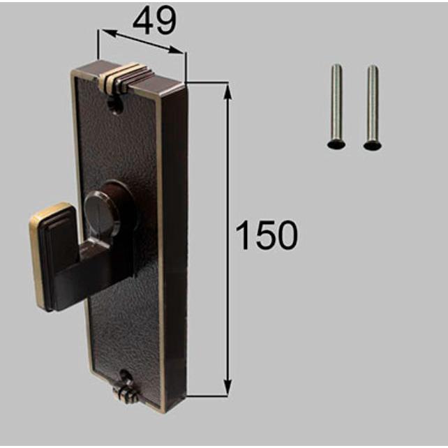 鉄道部品】貫通扉錠の工具(ハンドル)鉄製 鉄道部品】貫通扉錠の工具