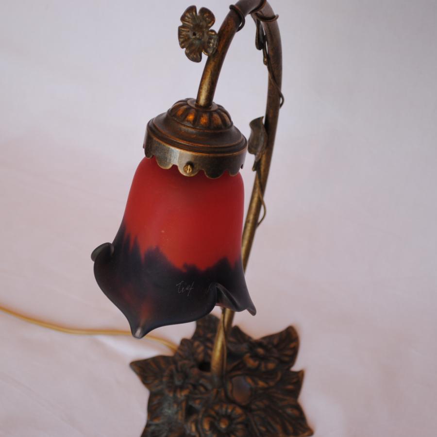 ガラス シェード フランス製 サイン入 アールヌーボー～デコ 洋館