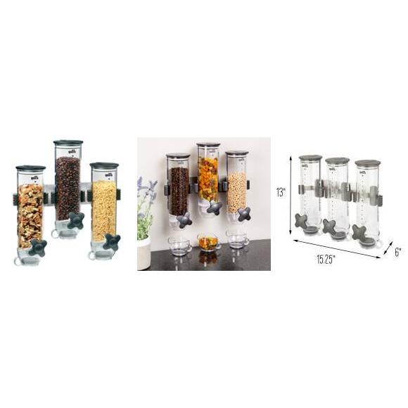 ゼブロ ドライフード ディスペンサー トリプル フードディスペンサー