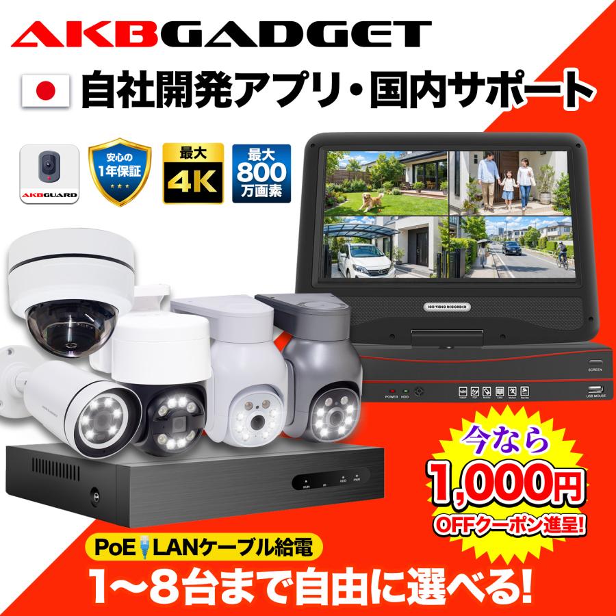 訳あり品】 アナログ 防犯カメラ3台 DVR セット 新古品 1TB HDD付