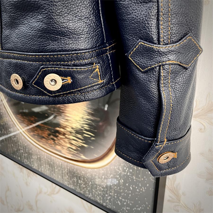 レザージャケット EU製 Uaboni*Paris*ユアボニ 牛革 重厚 個性