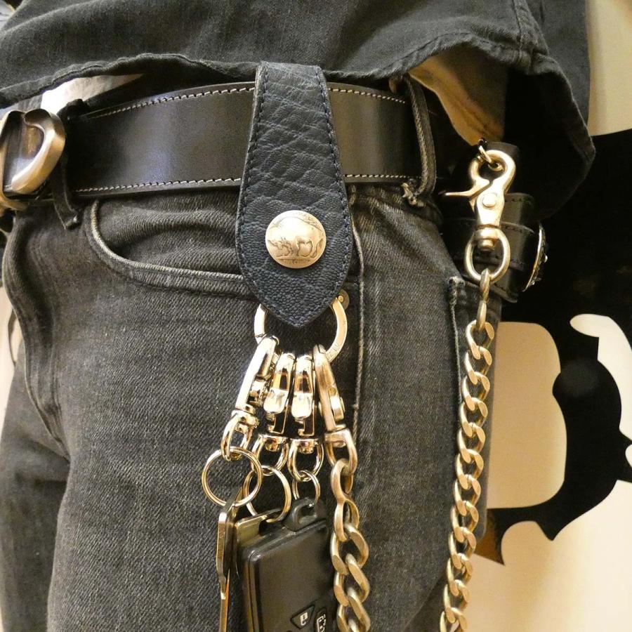 ベルトキーホルダー ゾウ革 象革 エレファントレザー メンズ