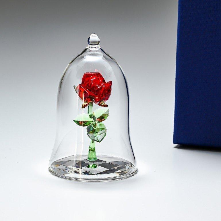 スワロフスキー美女と野獣マジックローズ＋台座