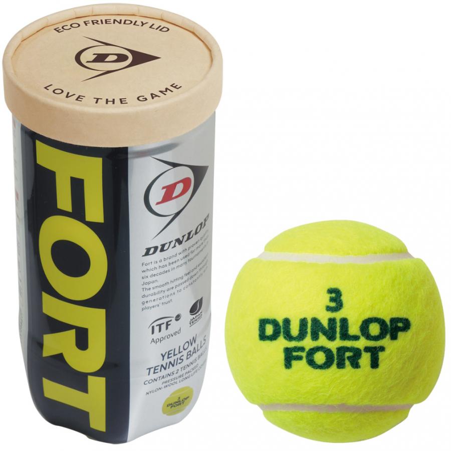 DUNLOP（ダンロップ） FORT フォート 2球缶 DFFYL2TIN 2球入り 硬式
