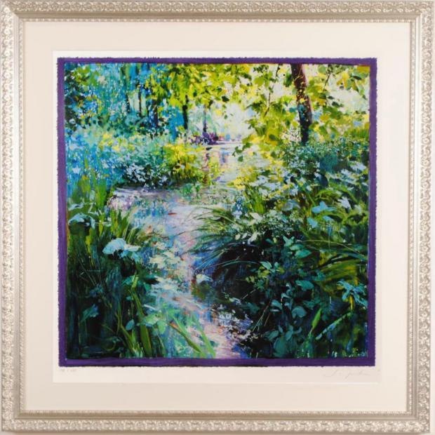 ホアキン・トレンツ・リャド 朝の光 インテリア 絵画 風景画 シルク