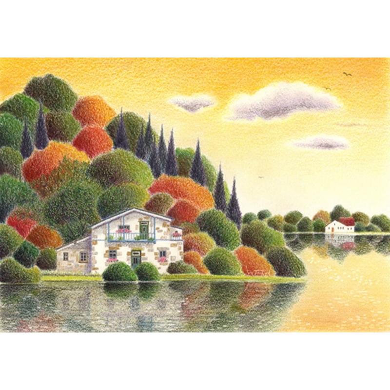 絵画・額縁・版画・渡辺 美香子・新品未使用・あなたと・美術品