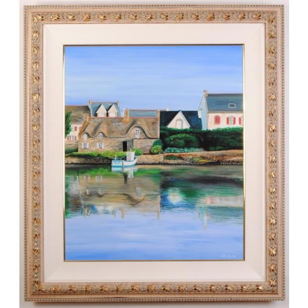 流氷】アクリル画 F10 風景画