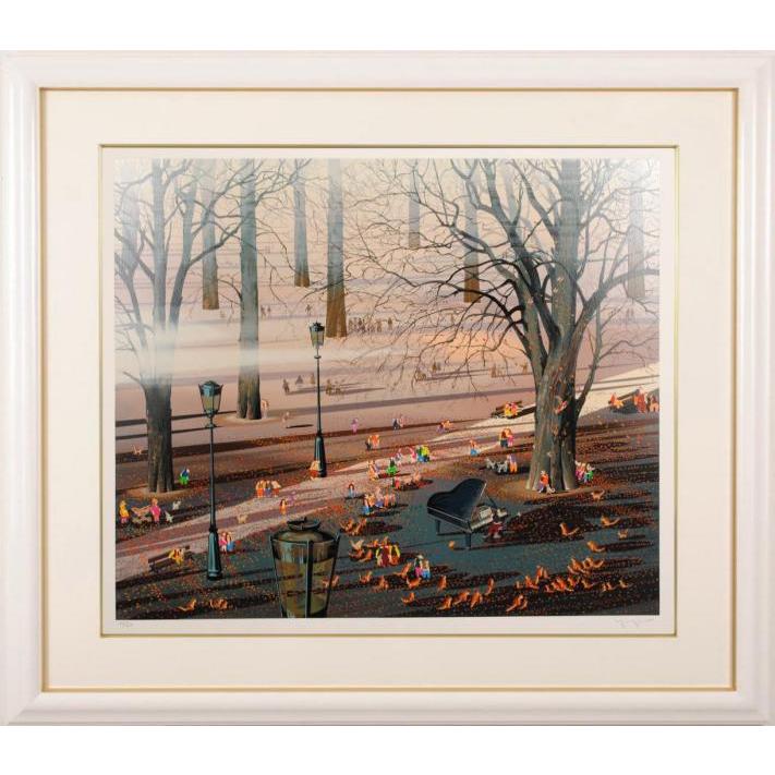 絵画 。壁掛け絵原画手描き【バラガーデンで猫たちが踊るロマンチック