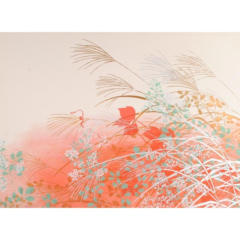 和風 絵画 シルクスクリーン 版画 今井俊満 「薄図」 額付き : アート