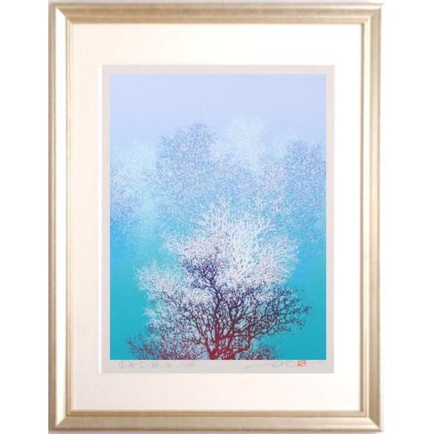 シルクスクリーン版画 池上壮豊 蝶 絵画 花 絵 シルクスクリーン 版画