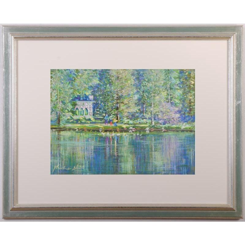 フィンランド 風景画 絵画 パステル画 北欧 石井清 「アラウンコ・B