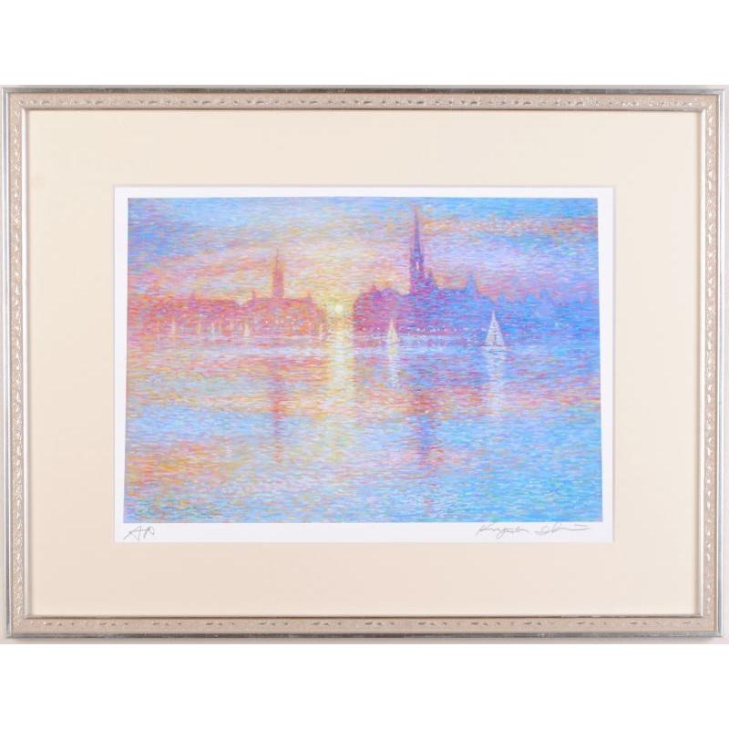 スウェーデン 絵画 北欧 風景画 絵 パステル画 版画 ジークレー 石井清