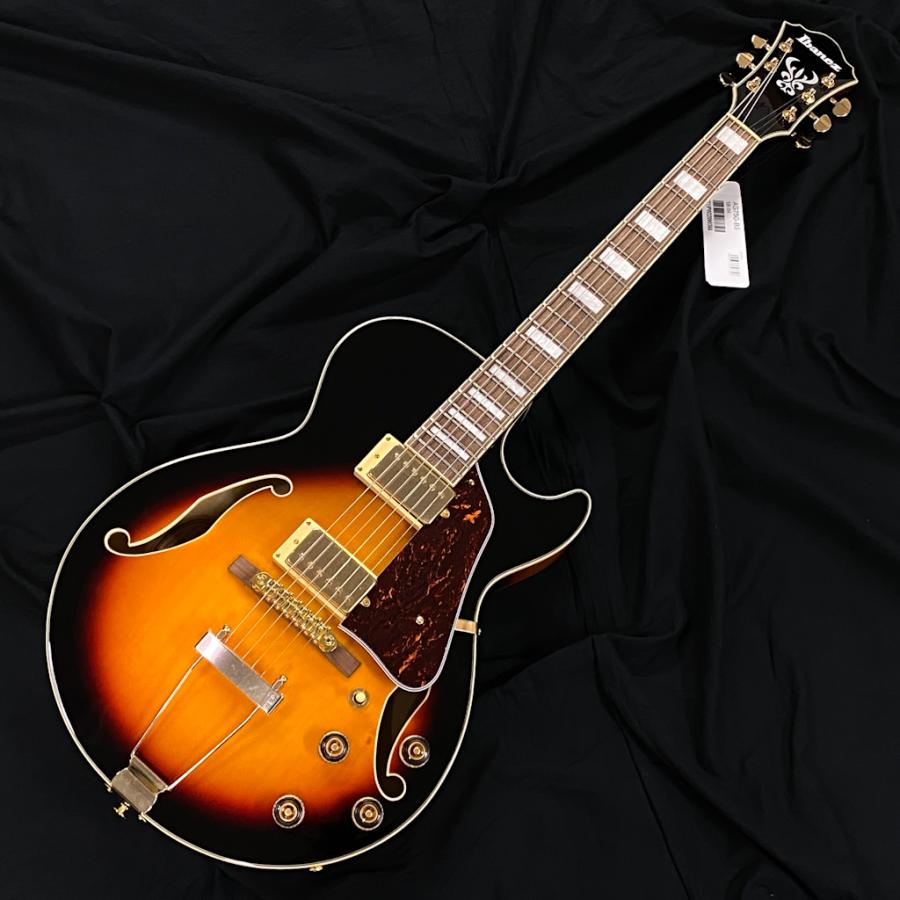 中古】 Ibanez アイバニーズ AG75 BS フルアコ ギグバック付き 58,000