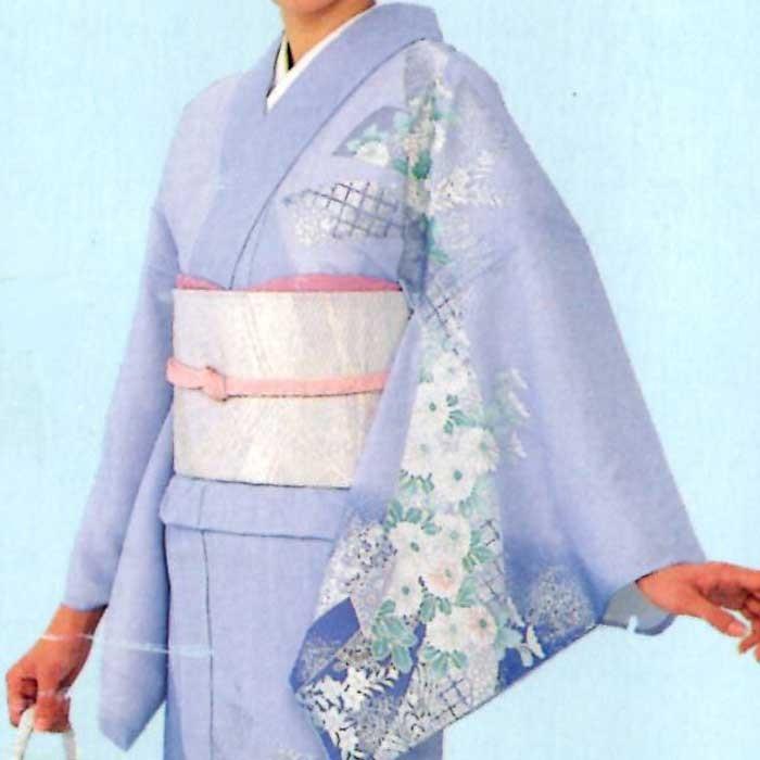 着物 反物 付け下げ 洗える 夏 絽 牡丹 附下 絵羽 着尺 きもの たん