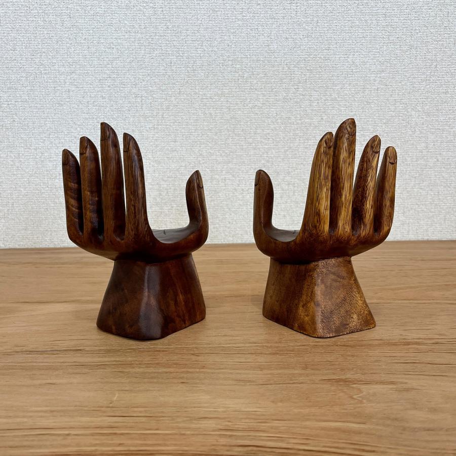 ハンドオブジェ 手の形をした木彫りのオブジェ 17cm マネキン 商品撮影