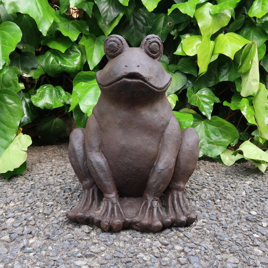 カエルの石像 Mサイズ 30cm コンクリート 蛙の石像 かえる カエルの