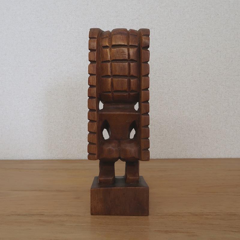 ティキの木彫りの置物 ティキ カナロア TIKI KANALOA 30cm 木製
