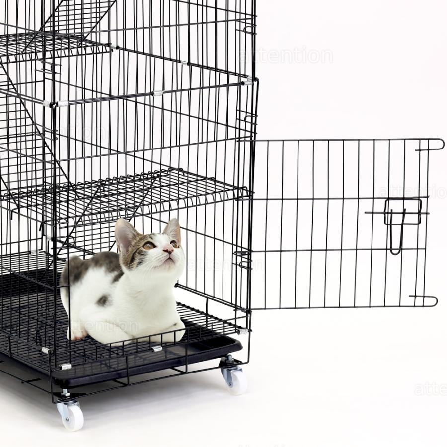 キャットケージ 3段 猫ケージ 折りたたみ式 110×75×47cm 猫ハウス