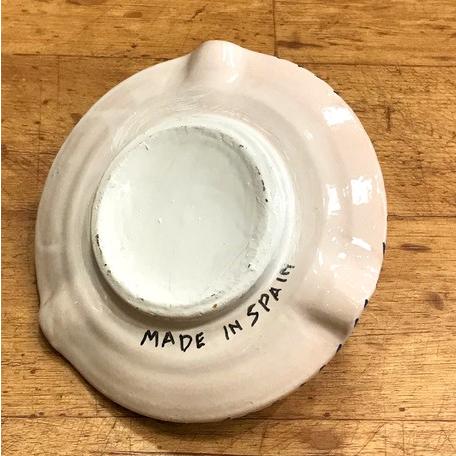 テント アッシュ トレイ フラワー 灰皿 花柄 陶器製 アッシュトレイ