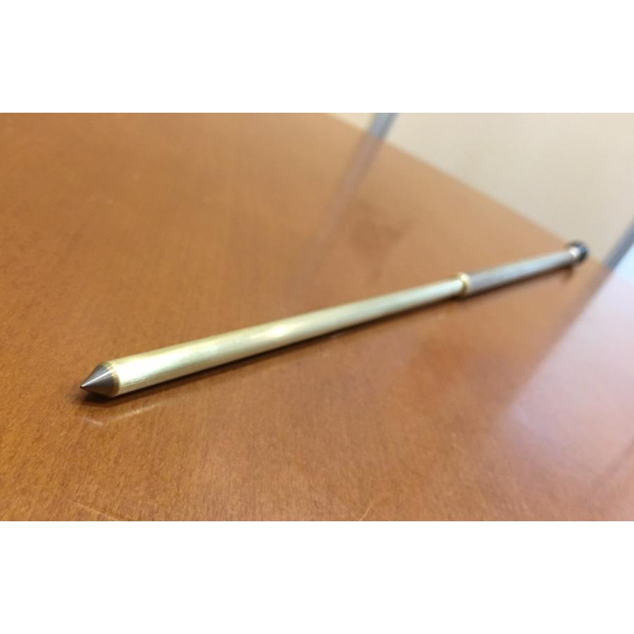 MITSUKE バスクラリネット用エンドピン チタン入り真鍮 (先端：チタン