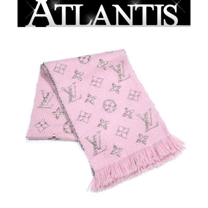 LOUIS VUITTON ヴィトン ロゴマニア マフラー ピンク ルイヴィトン