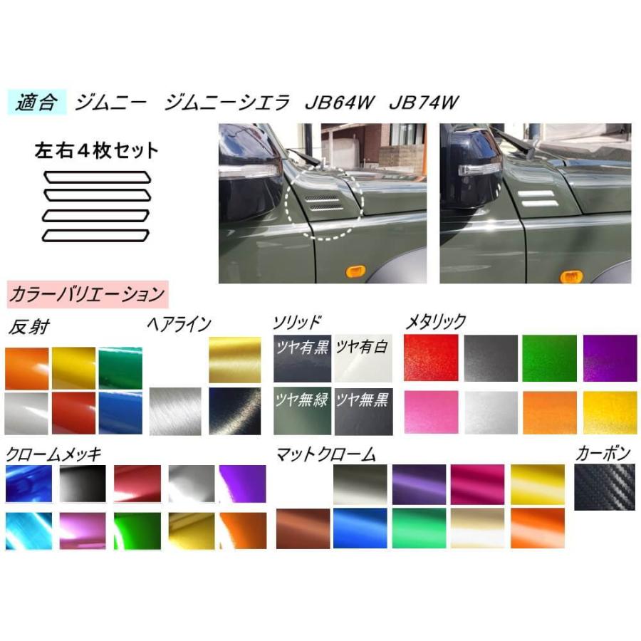ジムニー ダクト風ステッカー JB64 JB74 ジムニー専用 4枚セット