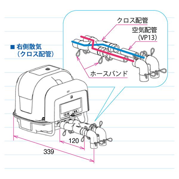 安永エアポンプ クロス配管 安永 浄化槽エアーポンプ 浄化槽ブロワー