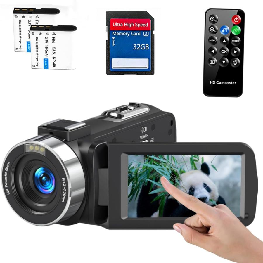 ビデオカメラ デジタルカメラ 4K30FPS 48MP 18Xデジタルズーム IR