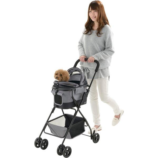 リッチェル（Richell） 犬 カート ペットカート ミニモ グレー 分離式
