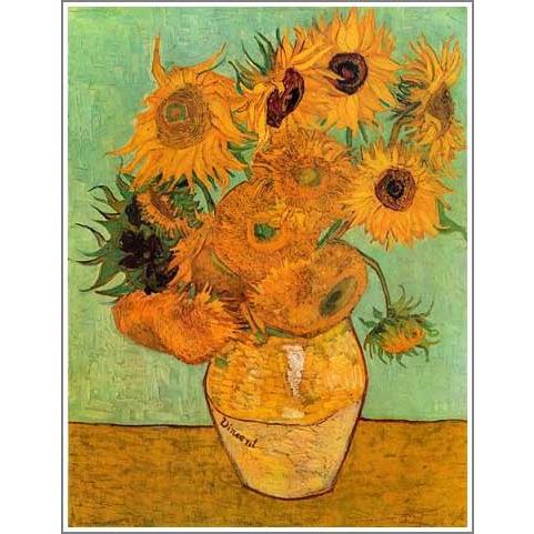 ゴッホ 幻のひまわり 肉筆手描きの油絵模写画 ゴッホ 幻のひまわり