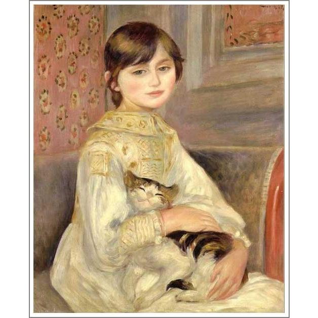 絵画 額装 油彩風複製画 ルノワール『春の花』さし箱有り ルノワール