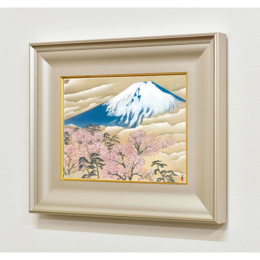 絵画山 額縁特大奈良楠木vintage インテリア年代物 昭和82×62日本絵画