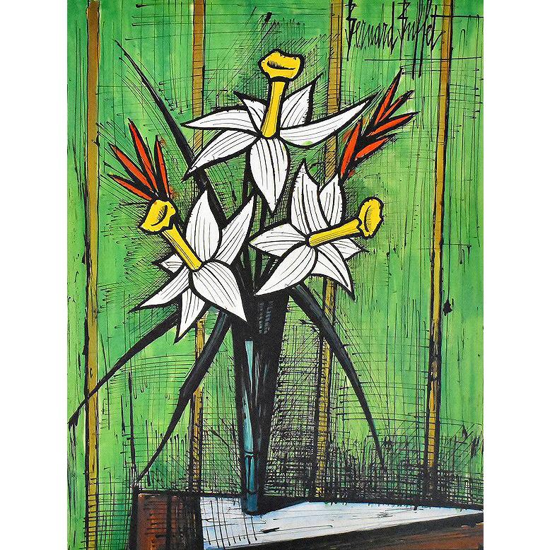 絵画 ビュッフェ 黄水仙のブーケ インテリア （ Bernard Buffet