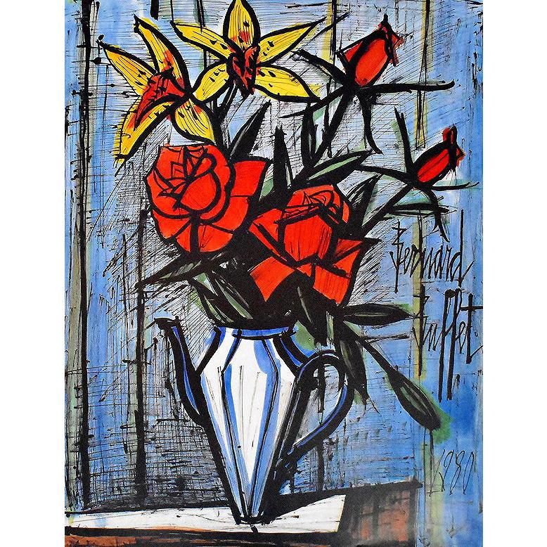 絵画 ビュッフェ バラと欄 インテリア （ Bernard Buffet ベルナール