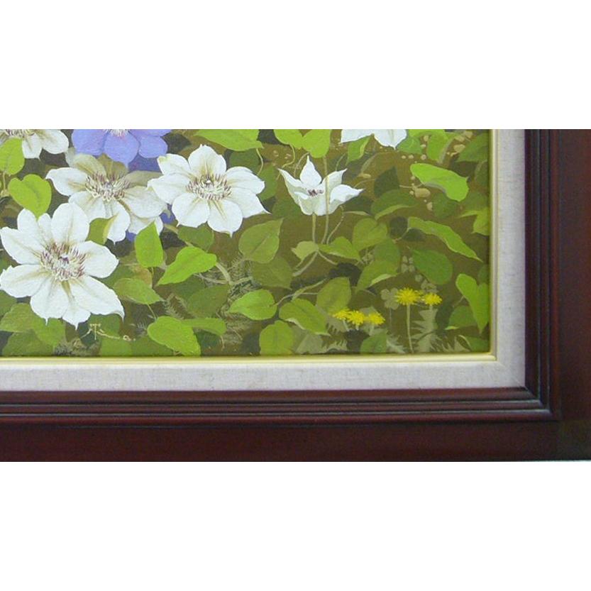 絵画 油絵 田浦信勝 肉筆油絵 静物画 額紫陽花 F8 絵画 油絵 田浦信勝 肉筆