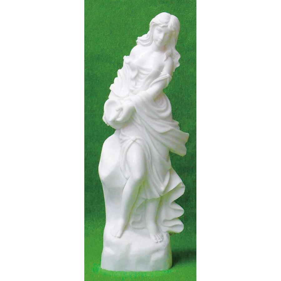彫刻 石像 水瓶を持つ美女 大理石 高級四川白石 高さ 約90cm 重さ約