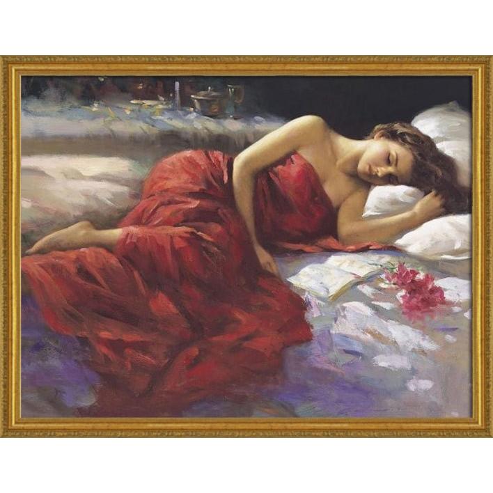 絵画 インテリア 額付 ( 黒) 油絵 F6-083111 市松人形 絵画 インテリア