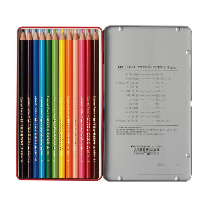 色鉛筆 880 12色 取寄品 三菱鉛筆 K88012CPN : 大工道具・金物の専門