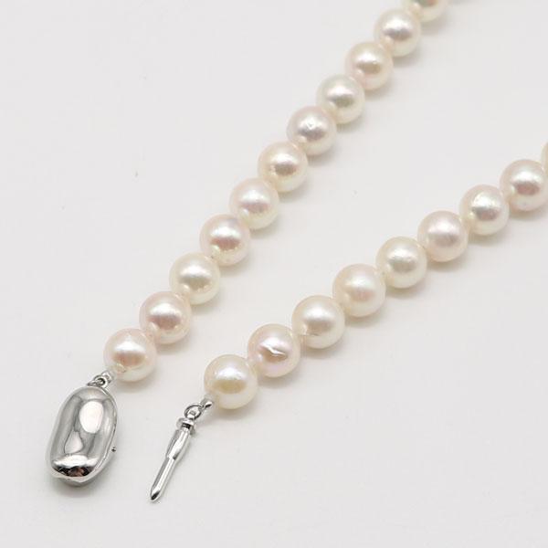 真珠 ネックレス あこや真珠 パール 8mm-8.5mm ホワイトカラー