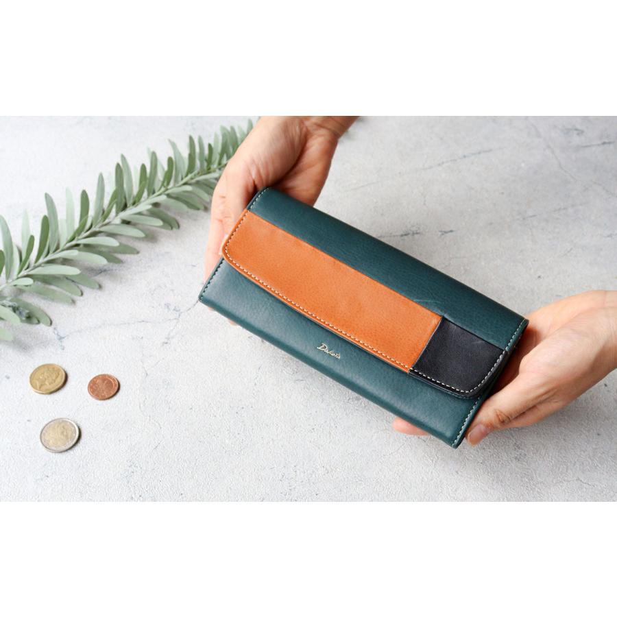 Dakota（ダコタ） かぶせ長財布 パッチワーク モダン カラフル