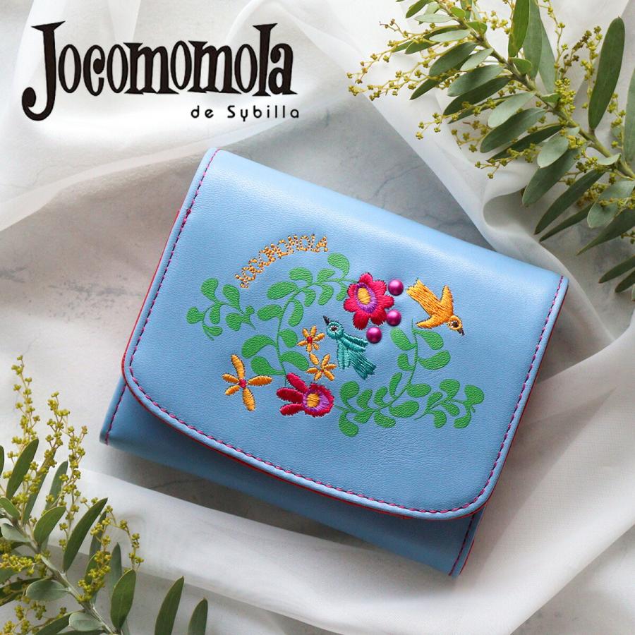 Sybilla（シビラ） 二つ折り財布 刺繍 花 jocomomola ホコモモラ