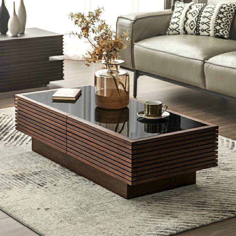 ARMONIA（アルモニア） センターテーブル ガラステーブル 木製 収納