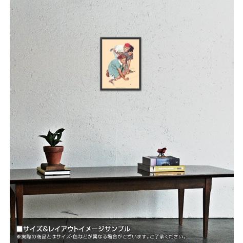 Knuckles Down（ノーマン ロックウェル） 額装品 ウッドベーシック