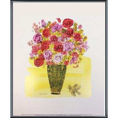 Stamped) Basket of Flowers 1958（アンディ ウォーホル） 額装品