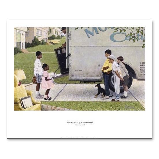 New Kids in the Neighborhood（ノーマン ロックウェル） 額装品