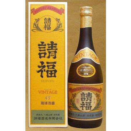 泡盛 請福酒造 ビンテージ3年古酒 43度4合瓶（720ml） : 南西酒販