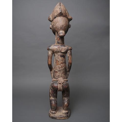 アフリカ コートジボワール バウレ族 女性 座像 立像 人形 No,6